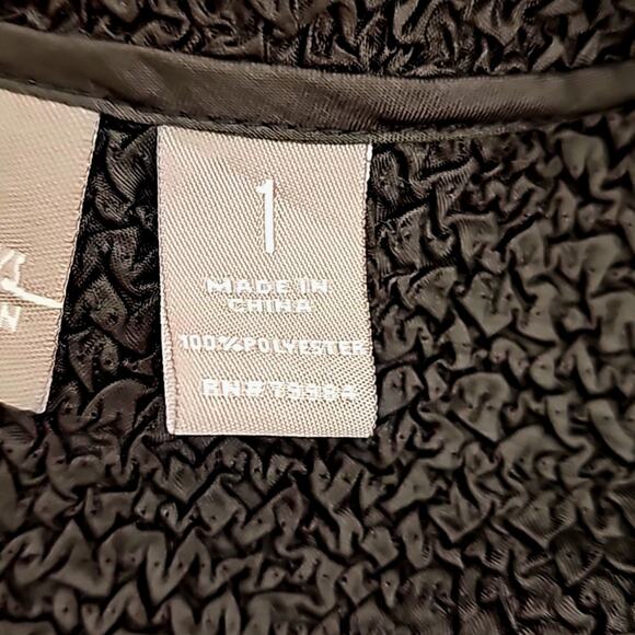 Travelers Collection by Chico's Blazer Jacket Black Tan Womans Sz 1 (USA Small) - Picture 10 of 11